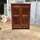 Old rustic farmhouse cabinet in fruit wood