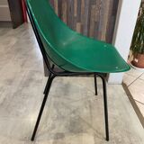A shell chair by Pierre Guariche for Meurop, green, vintage 1960s