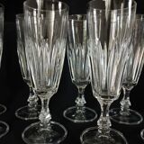 8 antique champagne flutes