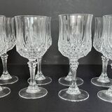 8 Arques crystal wine glasses