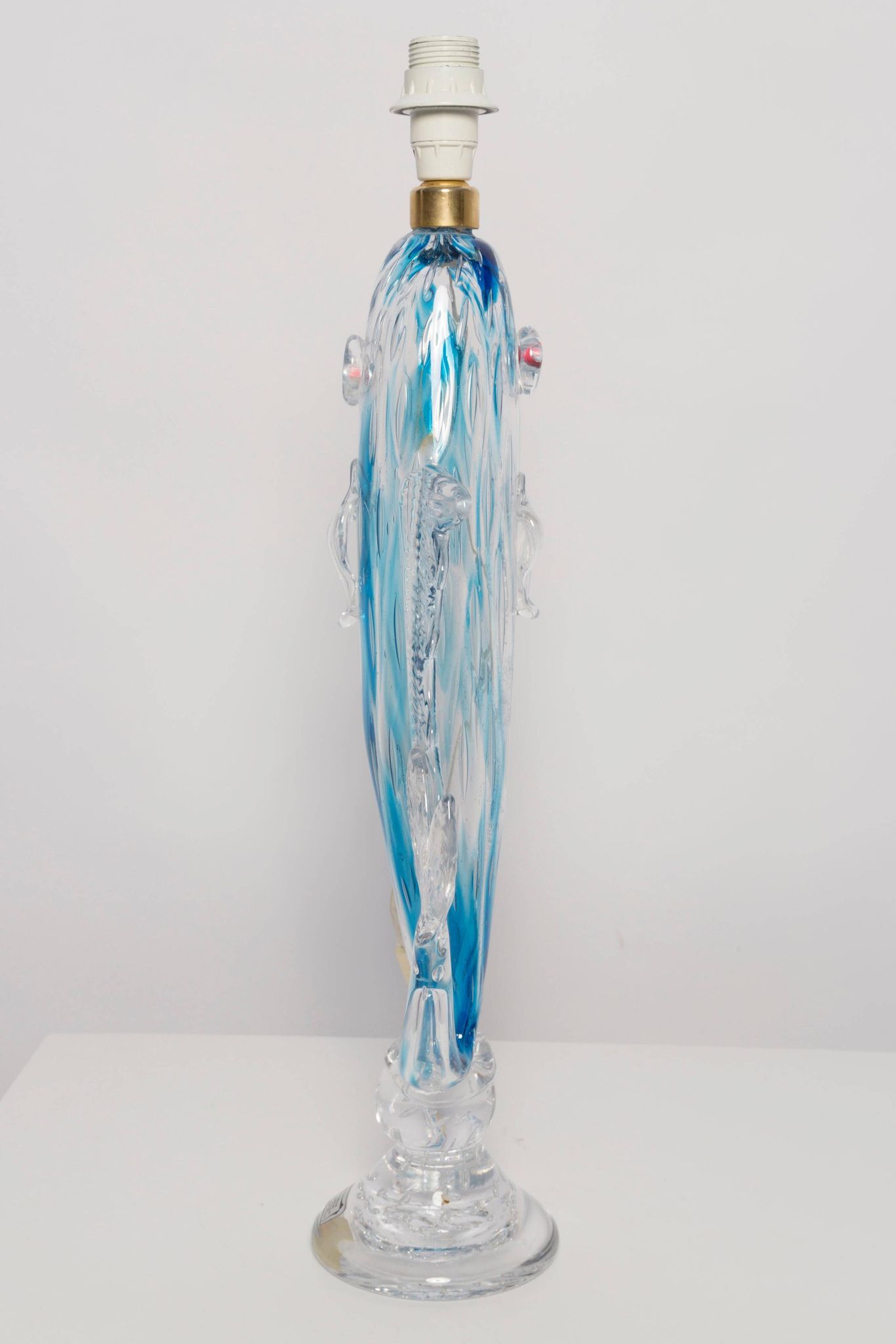 Mid-Century Fish Table Lamp in Glass, France, 1960s