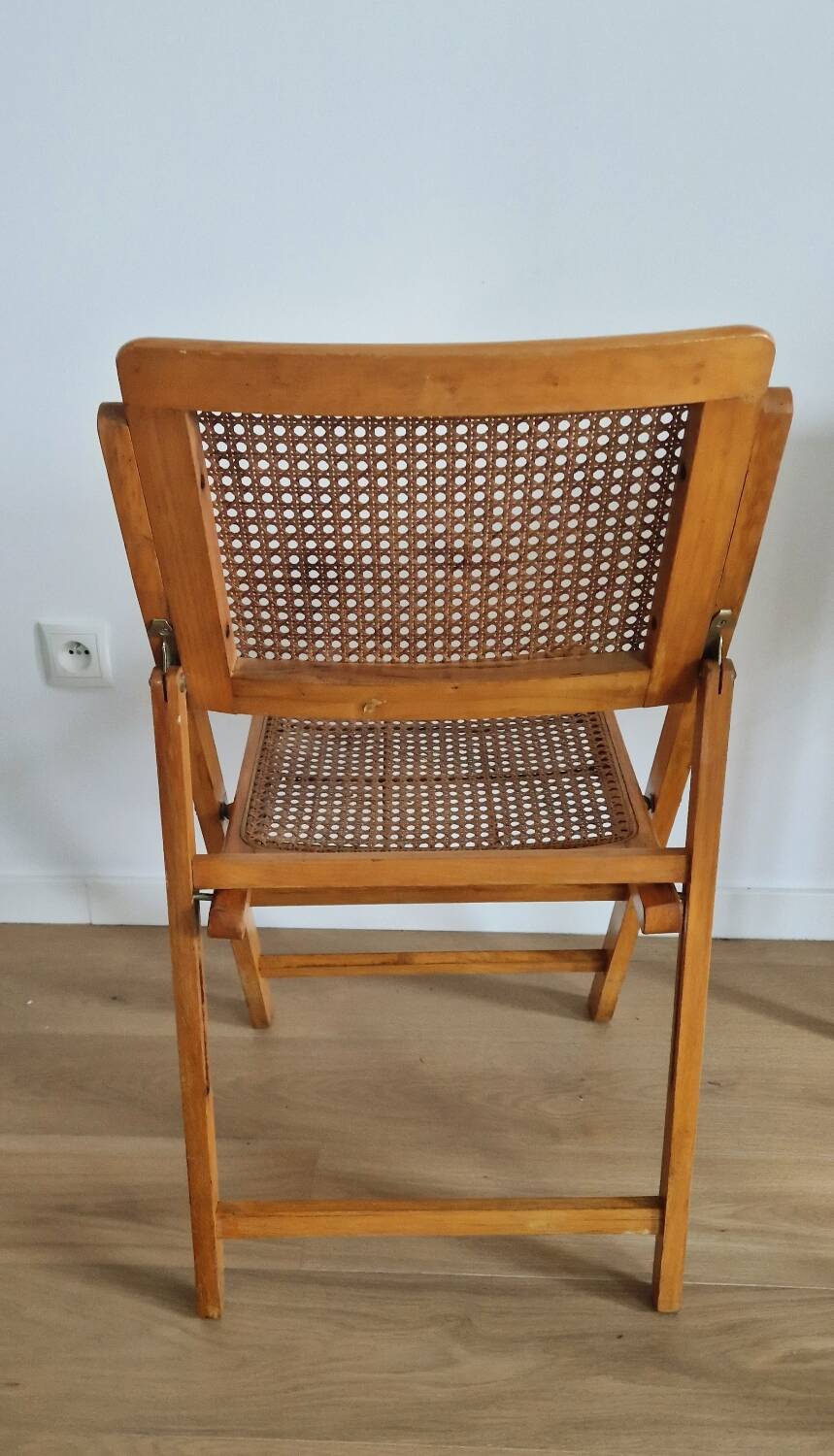 Cannage folding chair 1970