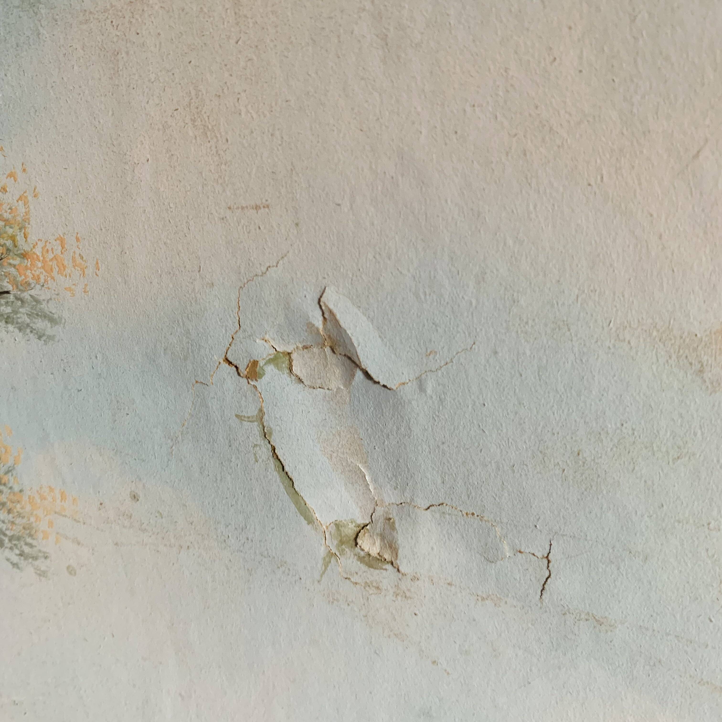 Screen made of painted canvas