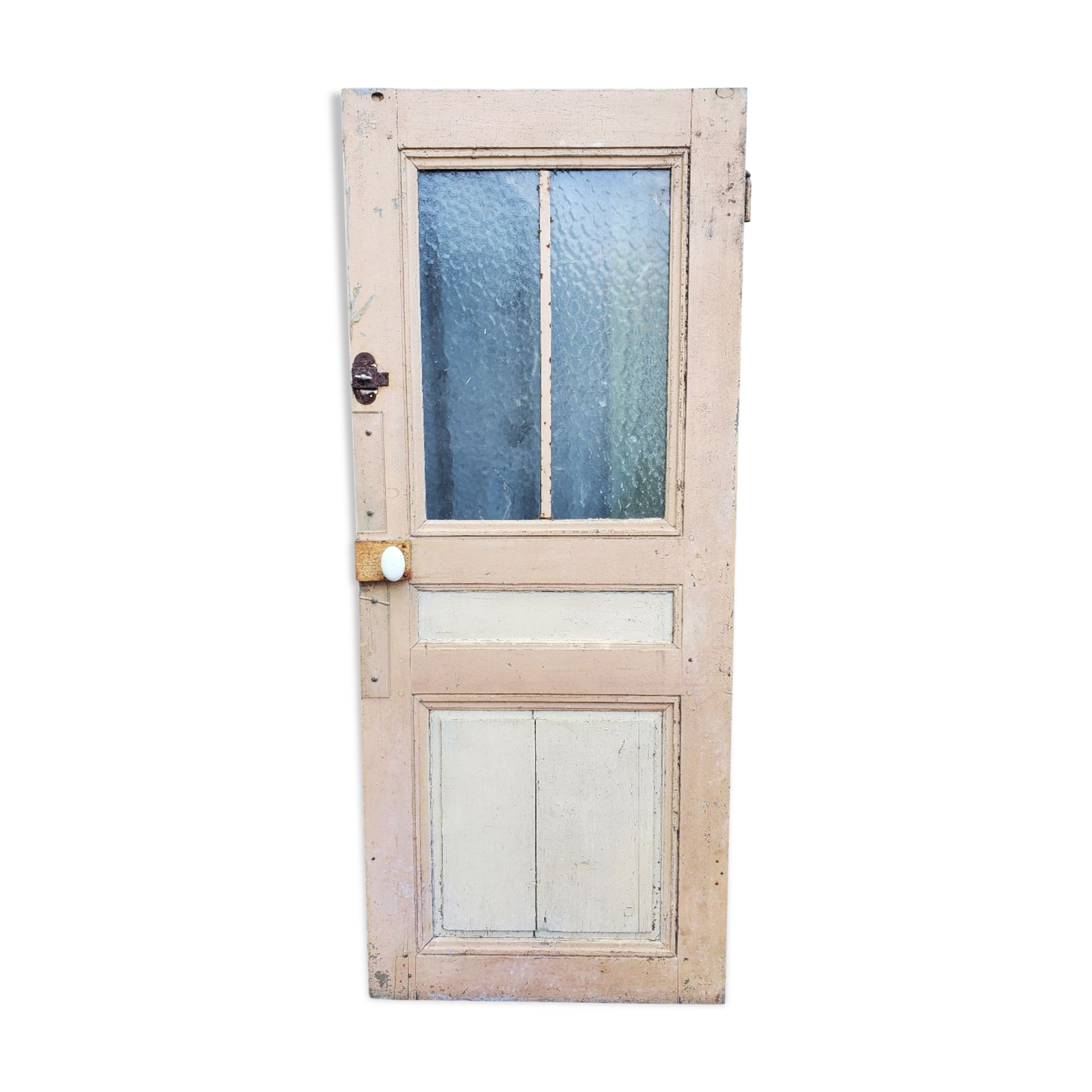 Old fir glass door