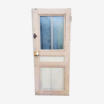 Old fir glass door