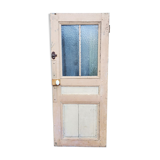 Old fir glass door