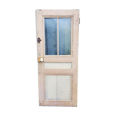 Old fir glass door