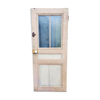 Old fir glass door