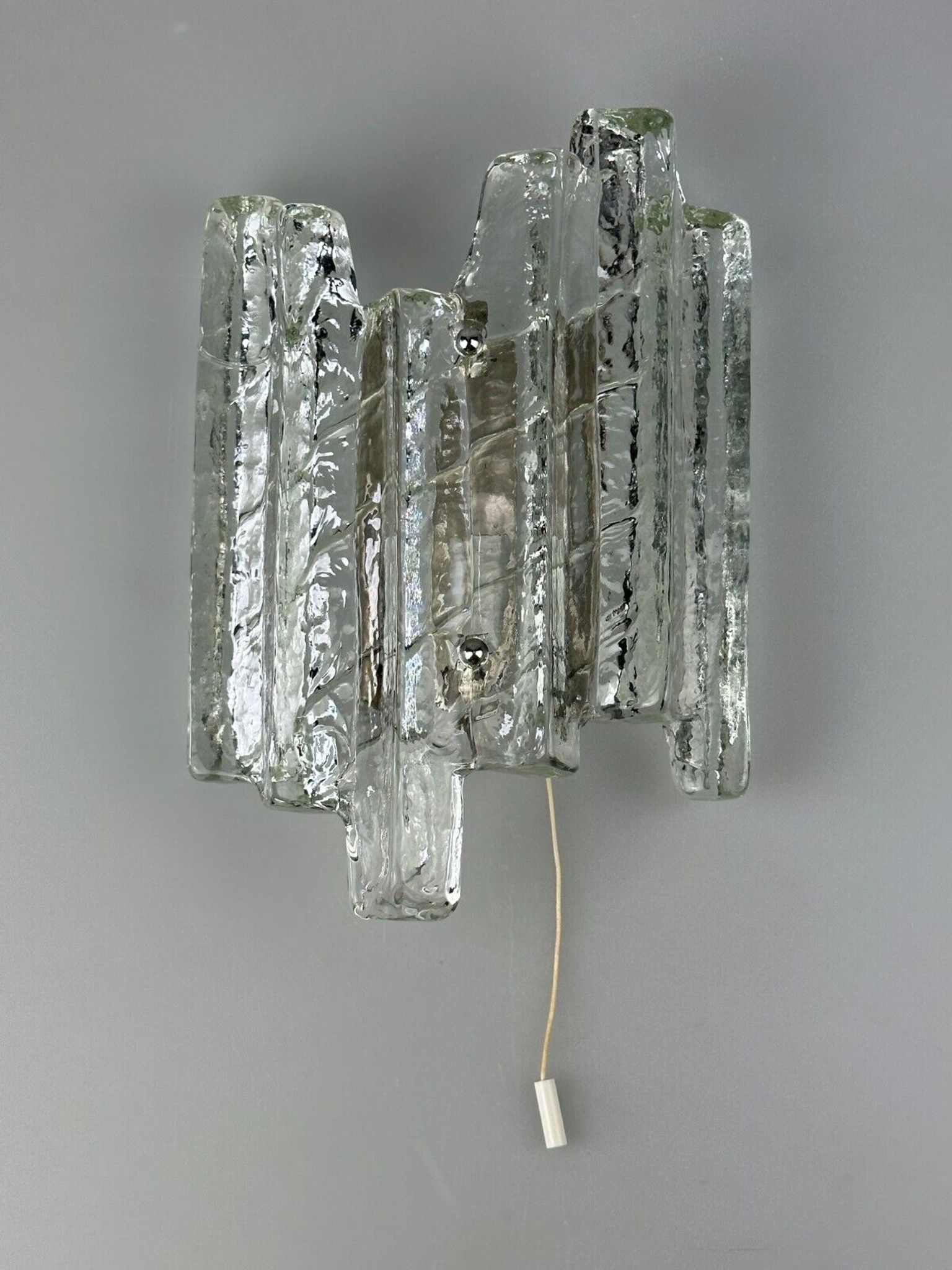 Wall lamp Wall Sconce Fischer Leuchten Germany Ice Glas Design