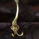 Double bronze hook - coat and hat hooks