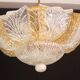 Italian Orange and Trasparent and Murano Glass Ceiling Light