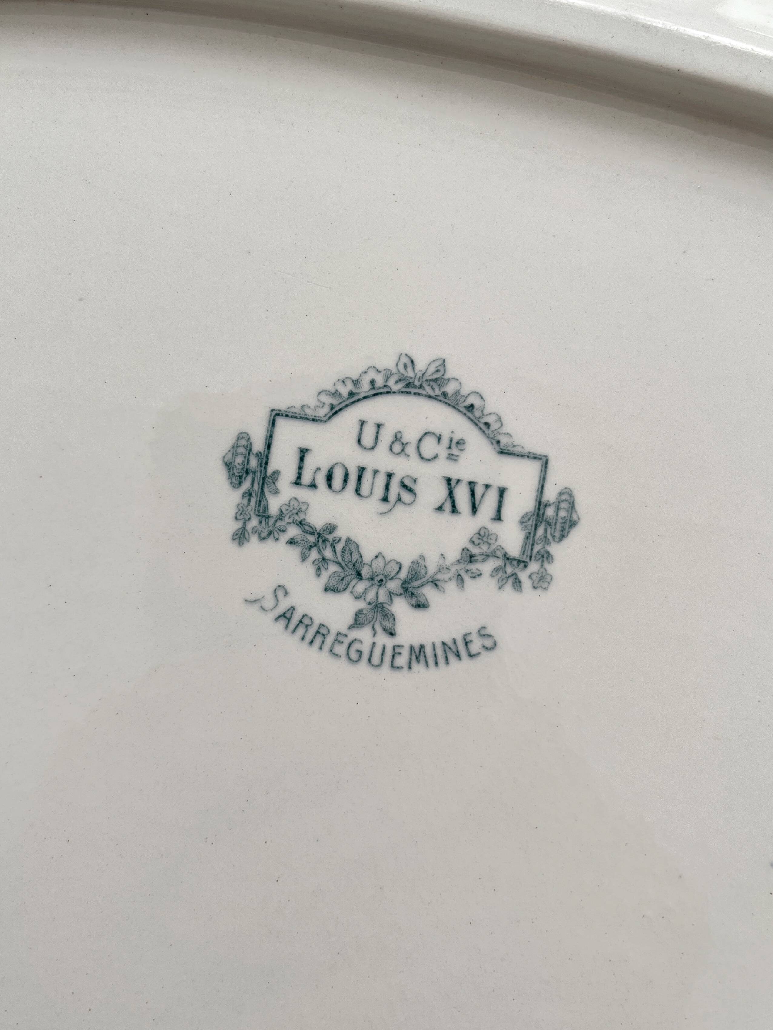 Iron earthenware dish “Louis XVI” U&C Sarreguemines