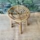 Vintage 1960s rattan stool