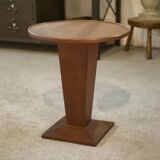 Guéridon en placage de sapelli art déco 1940’s