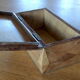 Boite marqueterie pointes de diamant initiales TR