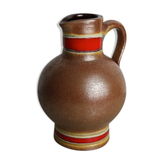 Small vintage pitcher in red-walled ceramic