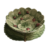 Ensemble saladier fraise barbotine