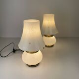 Set of Two F.Fabbian Murano Table Lamp from 1970'