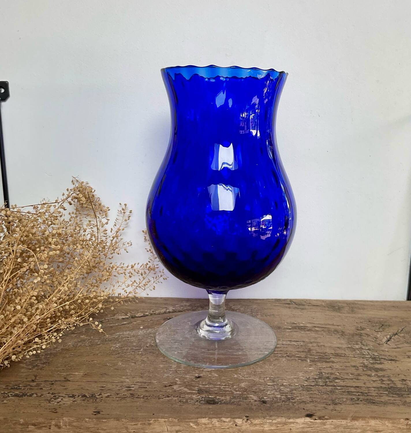 Empoli blue glass vase