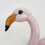 Maison Chaumette Paris Grand Flamant Rose en céramique années 70