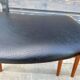 Set of 4 Scandinavian chairs by Johannes Andersen, Vamo Sonderborg, teak and imitation leather, 1960