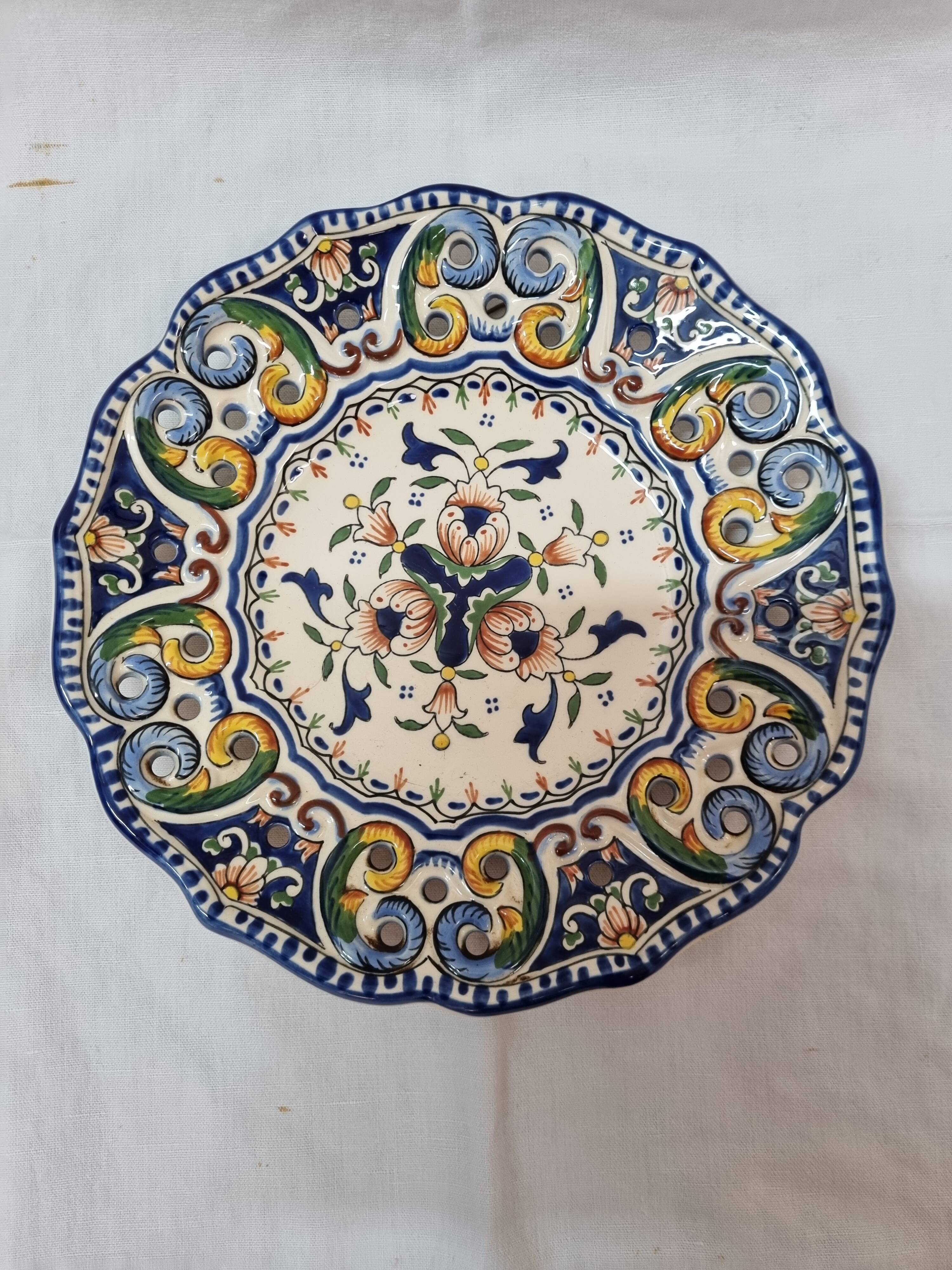 Ceramic plate of Rouen, 1950