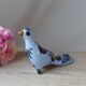 Bird figurine, large Tonala pottery dove with floral pattern Mexico vintage decoration