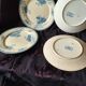 Set of 4 plates, 1920s - Sarreguemines - Royat peony design