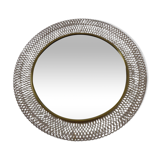 French brass and metal mirror, 1960s