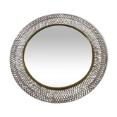 French brass and metal mirror, 1960s