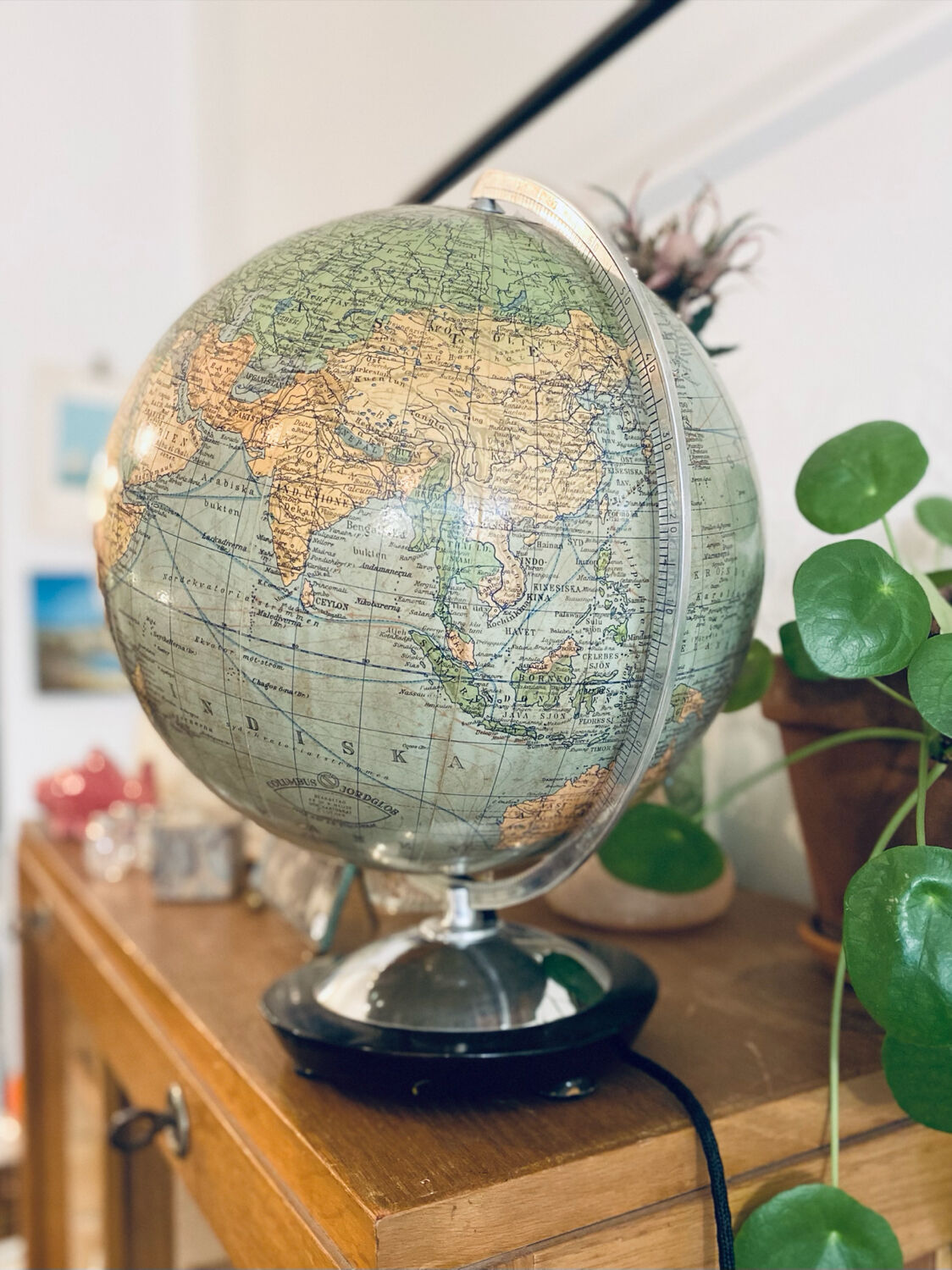 Illuminated terrestrial globe Columbus, Sweden, 1950s