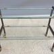 Vintage 1960s metal and glass rolling table