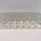 Pressed glass service plate with diamond points, 1950s