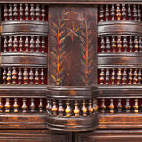 Vintage neo-breton sideboard in solid oak, 1880