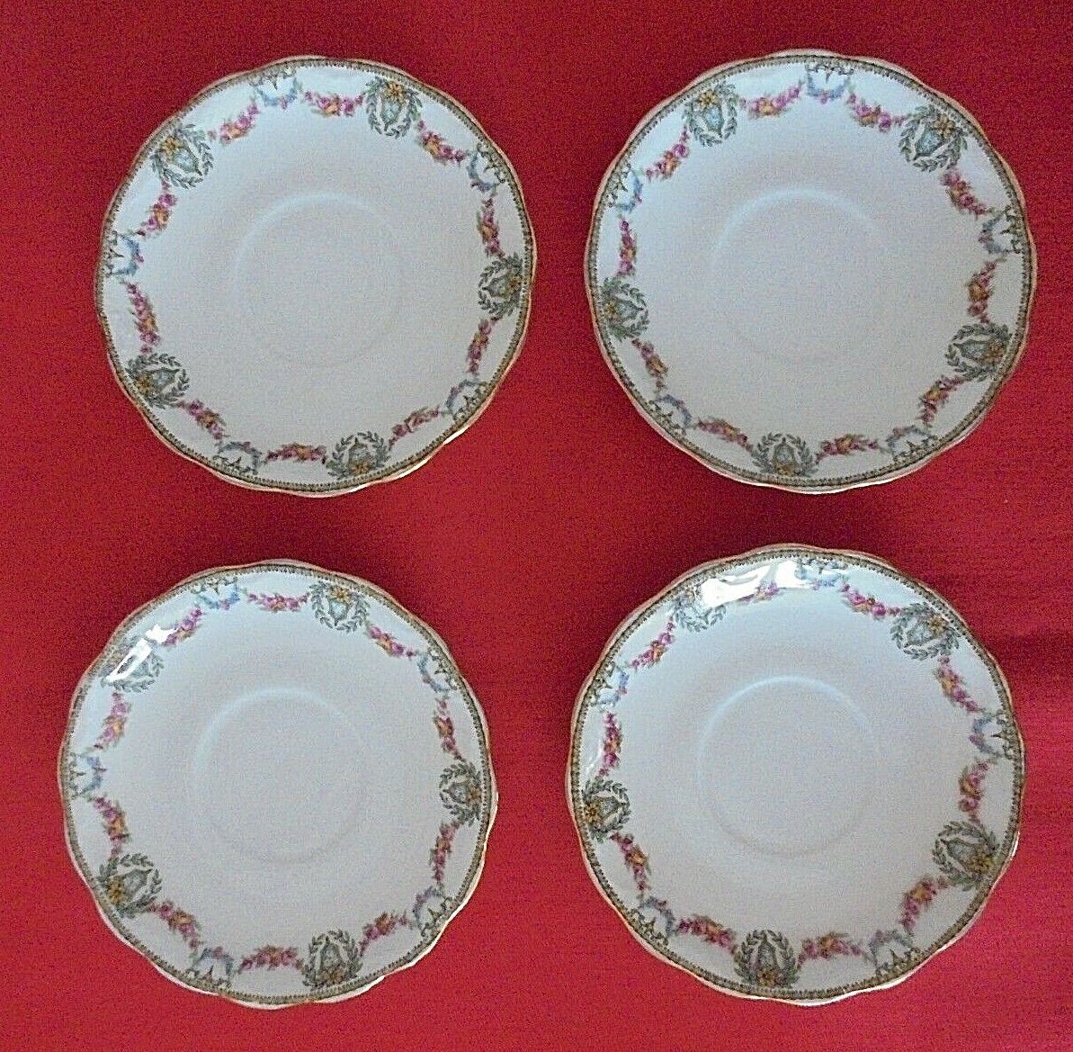 Lot 4 coffee cups and ss-cups Limoges porcelain