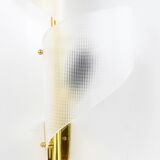 J.T. Kalmar Two Pairs of Large Floral Wall Sconces Auguri in Brass, Austria, 1950s