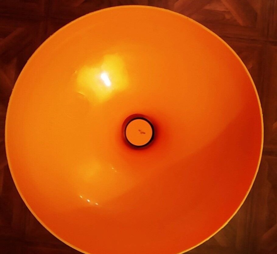 Orange plastic stool Space age 70s