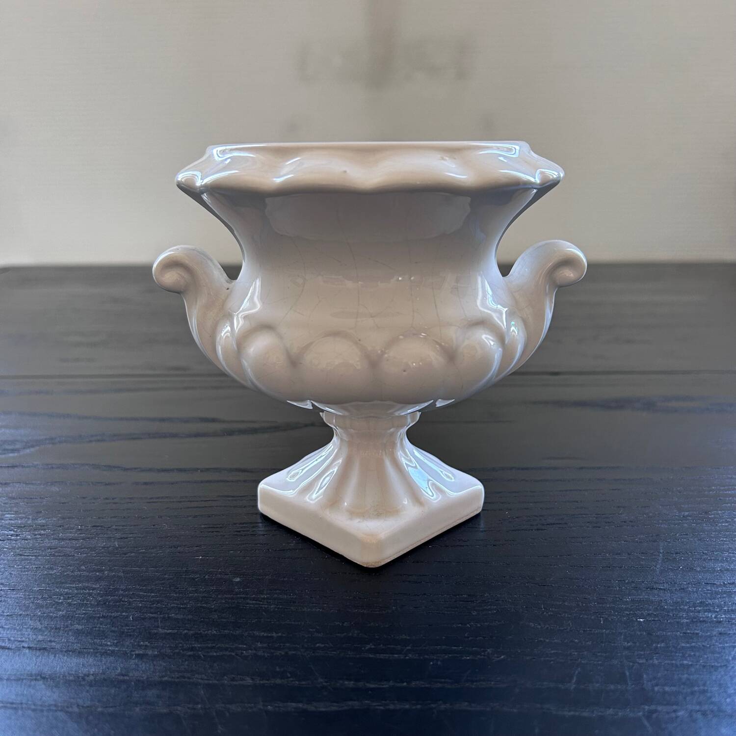 White Medici style vase