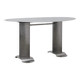 Table à manger en acier inoxydable postmoderne, vers 1980