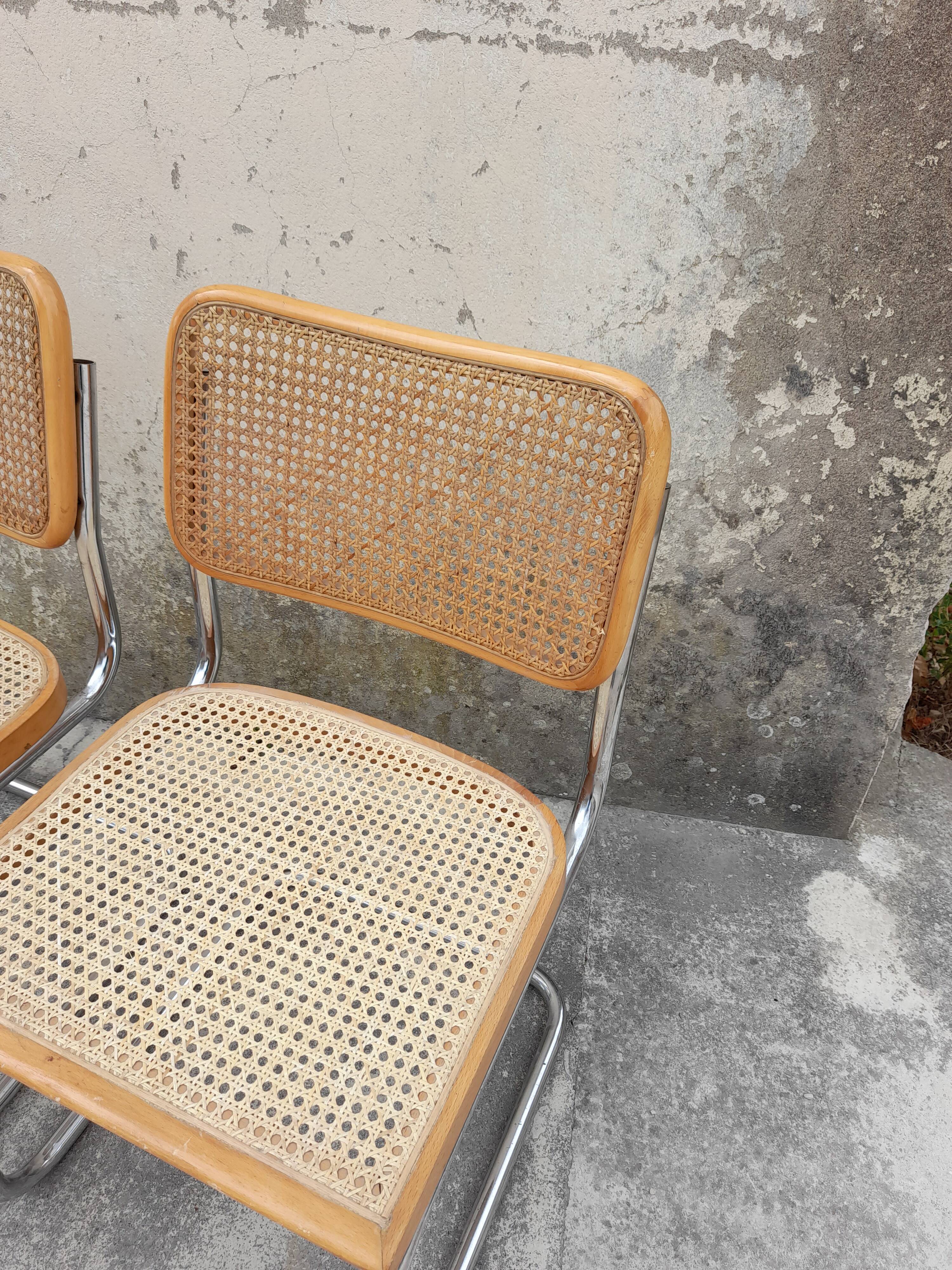 Pair of chairs B32 Marcel Breuer italy
