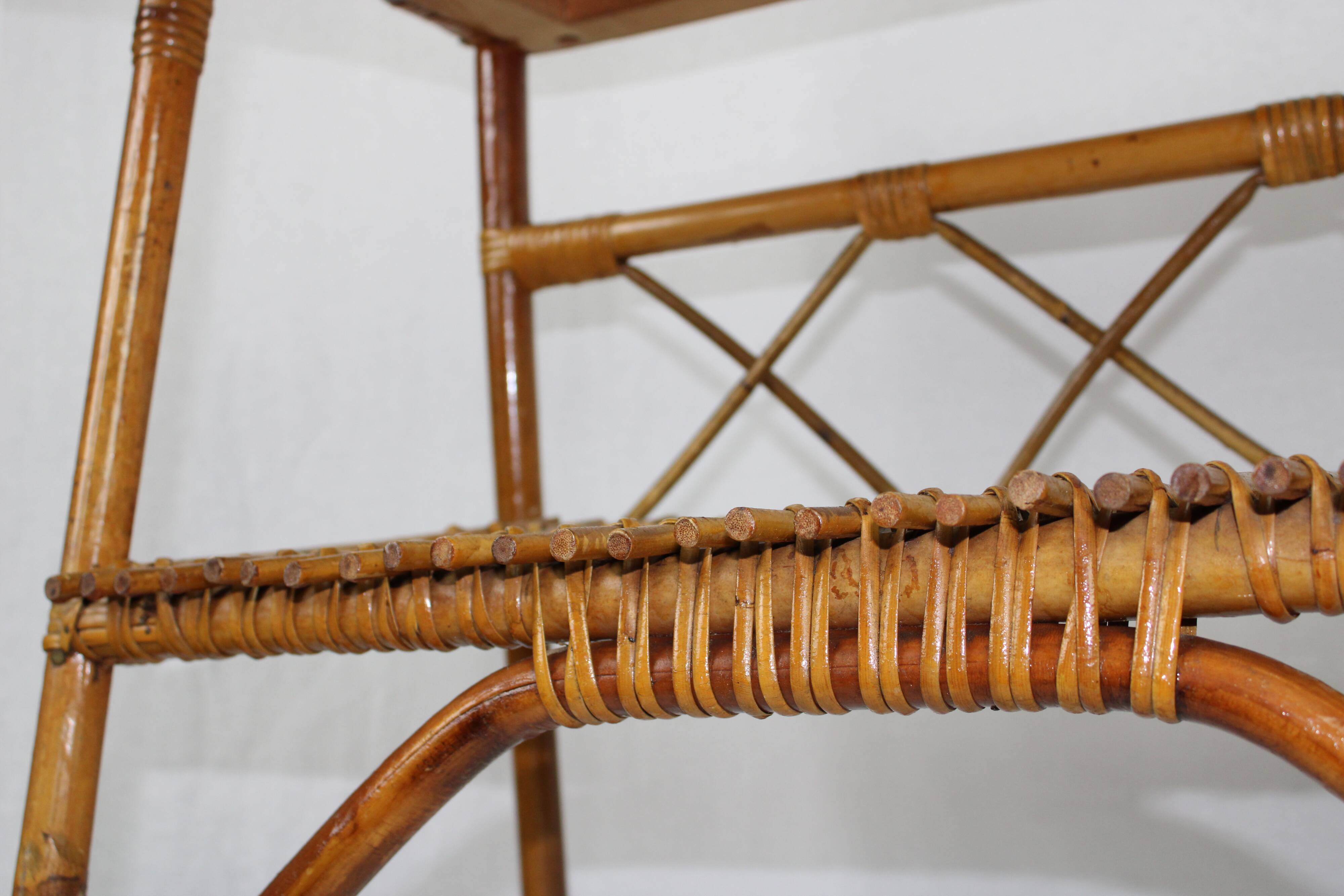 Rattan bedside table