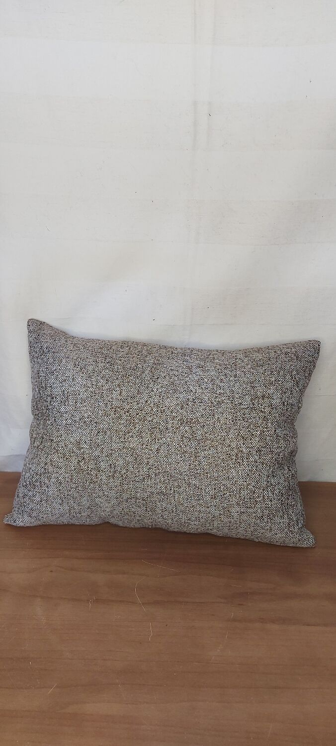 Coussin rectangulaire chiné taupe