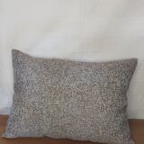 Rectangular cushion mottled taupe