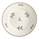 Assiette en porcelaine du Duc d’Angoulême | Motif floral Barbeaux (Bleuets)