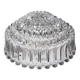 Round textured glass ceiling light by Limburg, Germany, 1970s.