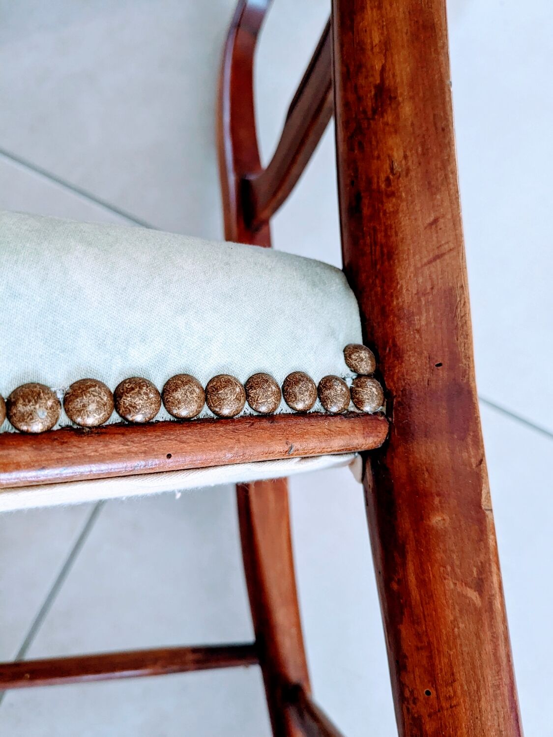 Louis Philippe chair sitting fabric