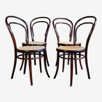 4 chaises bistrot N°14 fin XIXe/début XXe