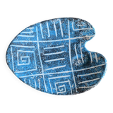 Vallauris Vintage Catchall – Palette Shape – Blue & White – 1950s/60s