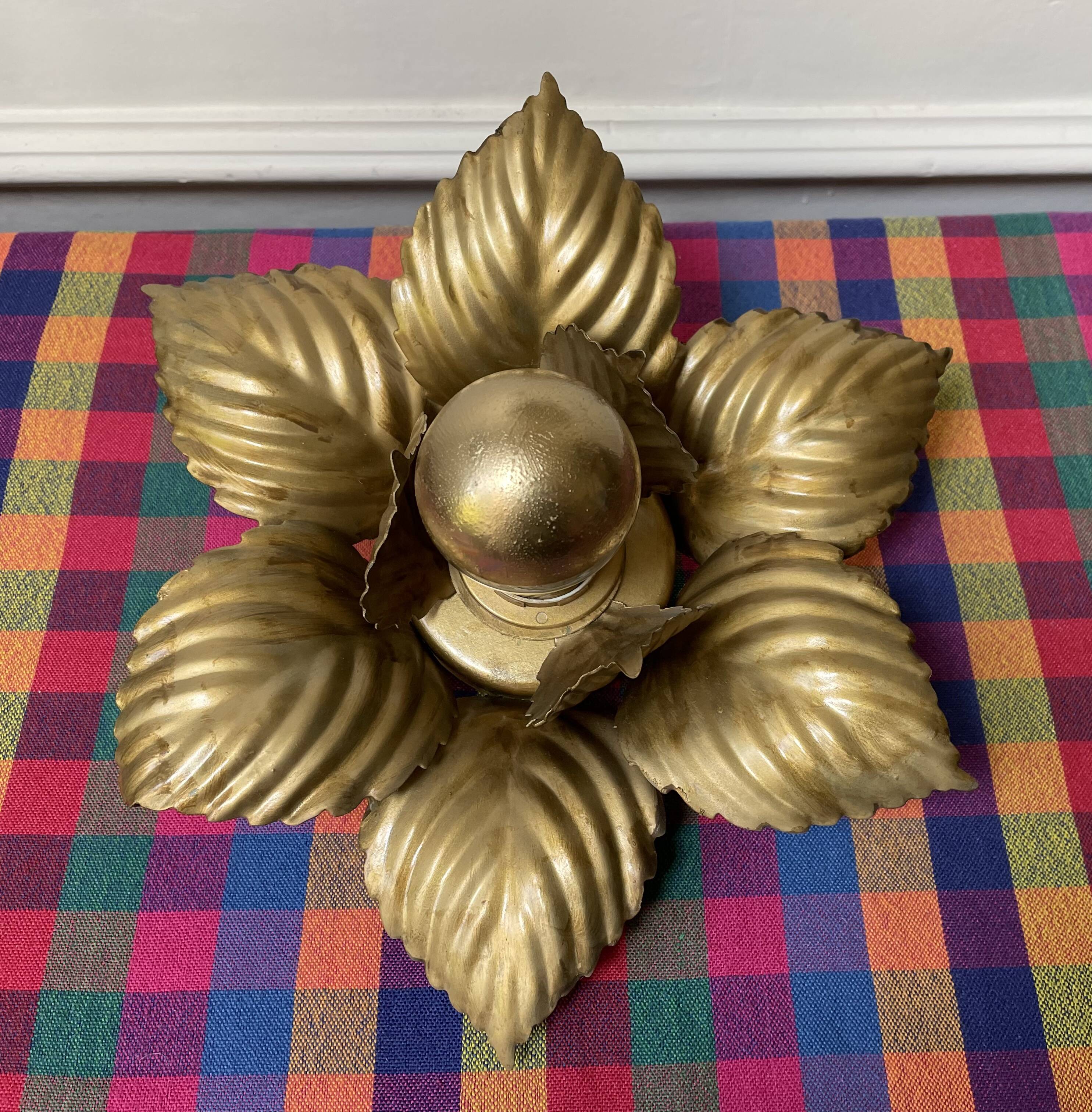 Masca golden flower wall light