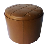 Pouf in skai with storage 60s